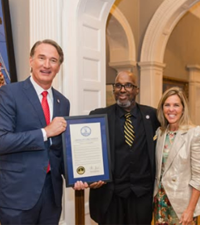 ገዥው እና ቀዳማዊት እመቤት ከማርቲን ታውንስ ጋር