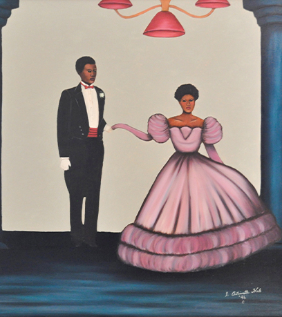 The Curtsey፣ በአንቶኔት ሄሌ ሥዕል።